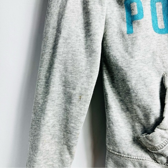 Aéropostale Sz XS Gray w/ Blue Bold Print On Front of Full Zip Hooded Jacket - Picture 5 of 9